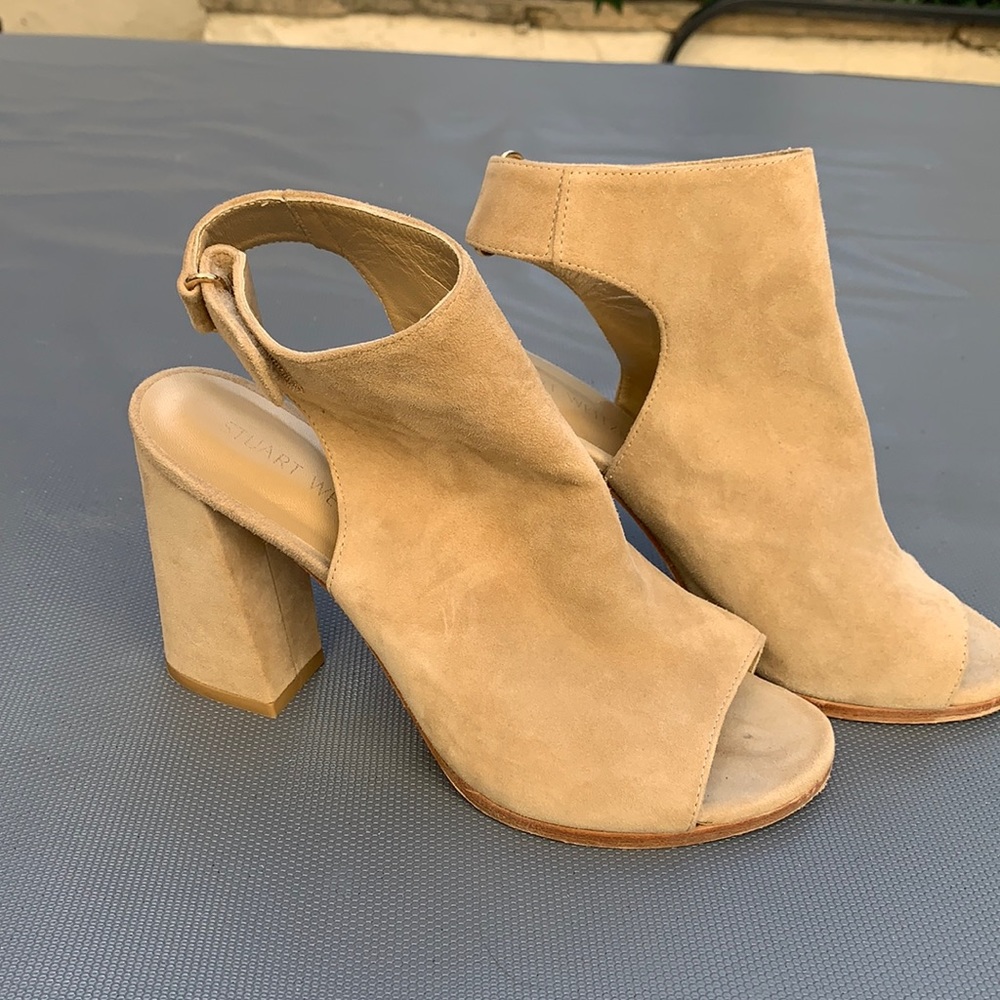 Stuart Weitzman Suede Tan Sandals